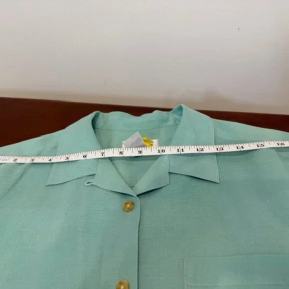 Talbots Linen Button Down Shirt Size 14 Used - Picture 10 of 14